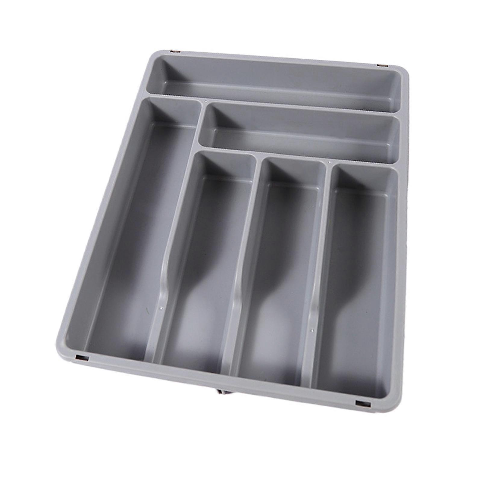 Expandable Kitchen Drawer Organizers Adjustable Compartments Efficient Utensil Storage Solution Plastic Materials  1