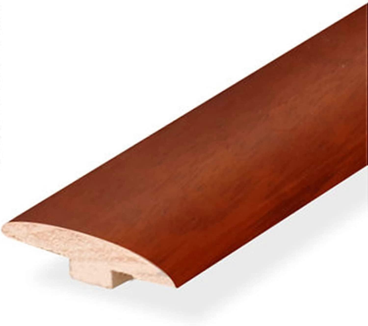 Floor Transition Strip Solid Wood TMoulding Threshold, SlipResistant Seamless Edging, Color T08