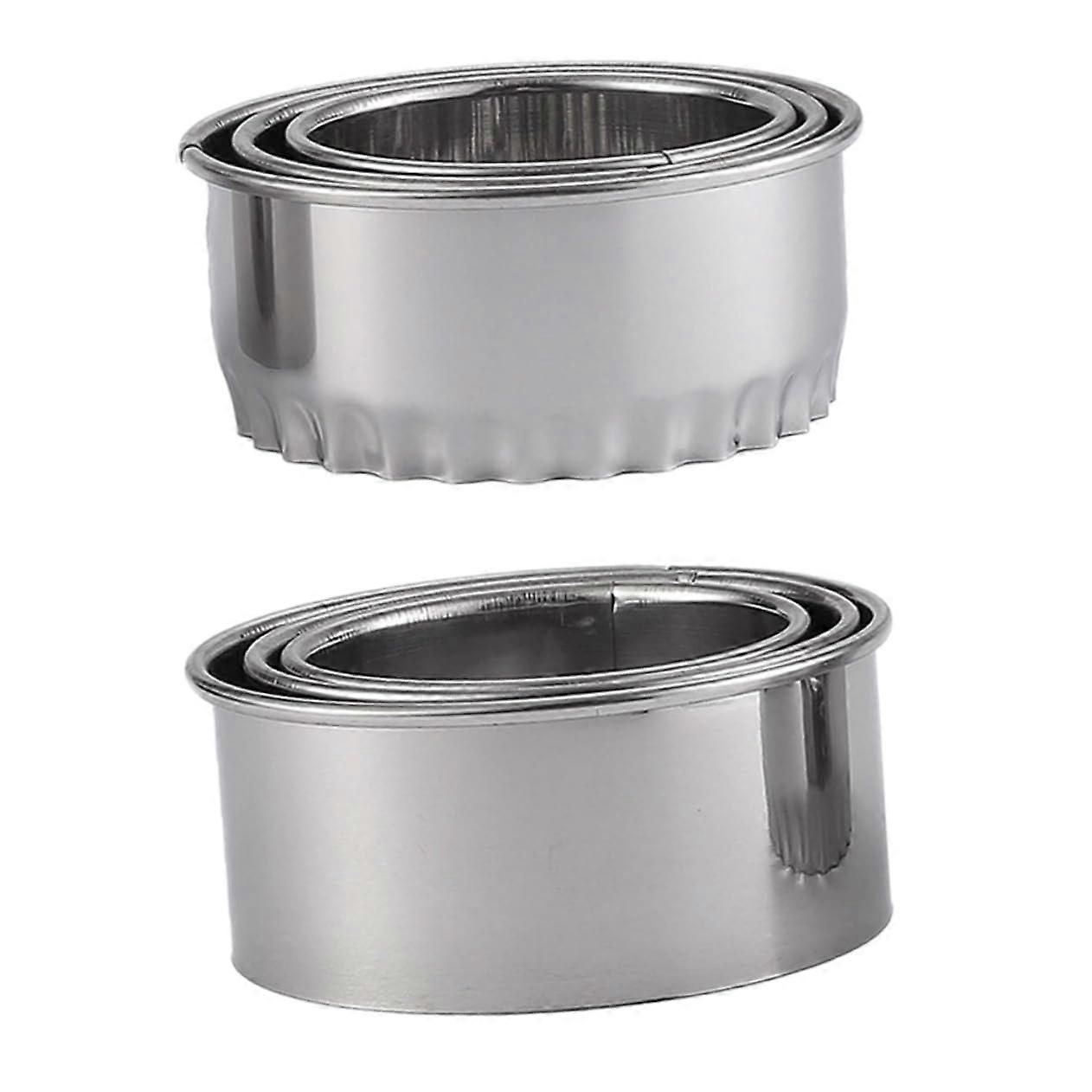 6pcs Stainless Steel Dumpling Maker and Wrapper Cutter Set with Sharp Edge Easy Clean Design