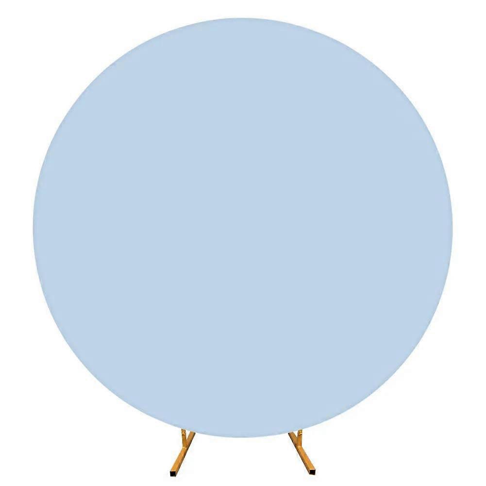 Blue Wedding Arch Cover Round Backdrop, Wrinkle Resistant Polyester for 6ft7.2ft Events