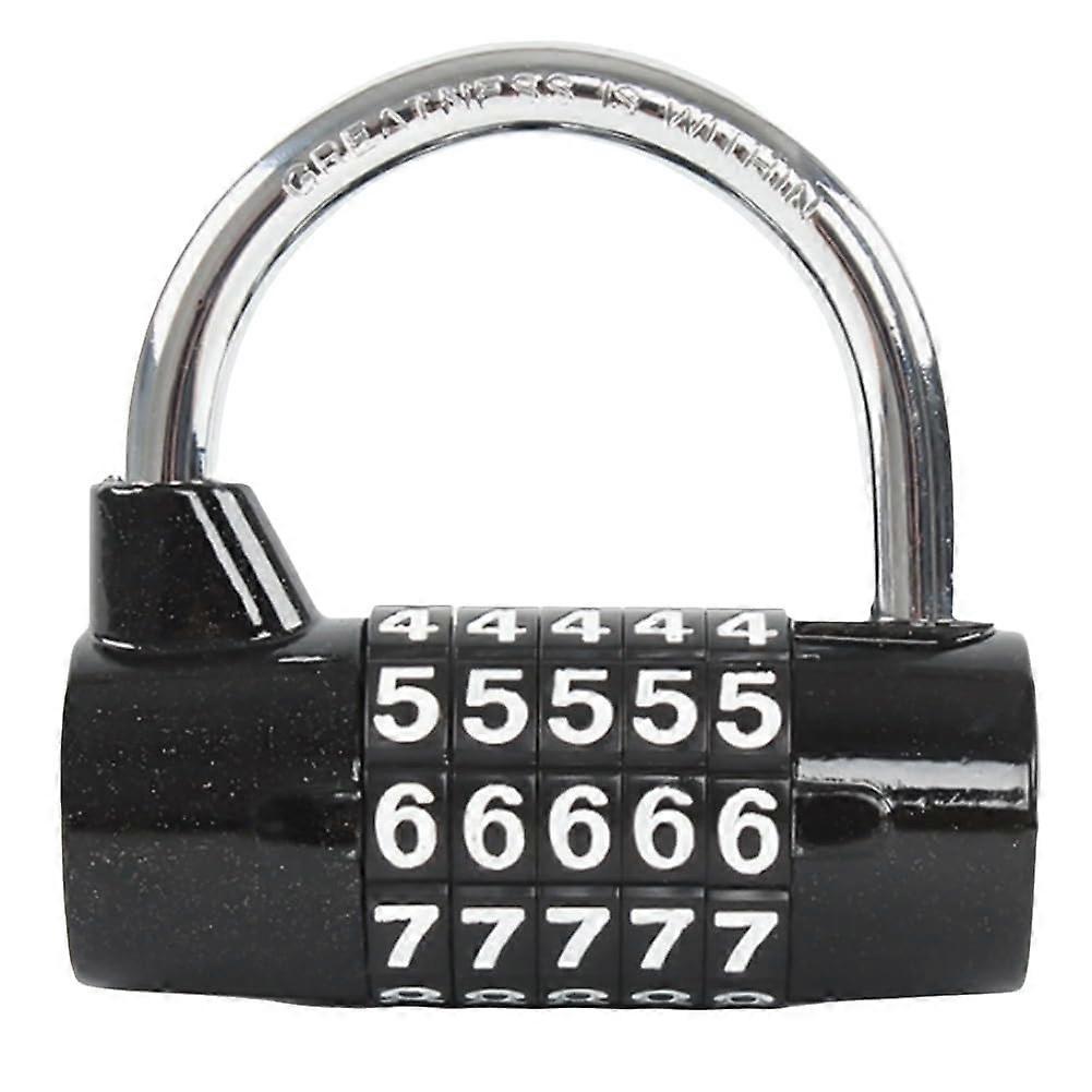5 Digit Combination Padlock Zinc Alloy Travel Lock for Gym Locker Security and  Code
