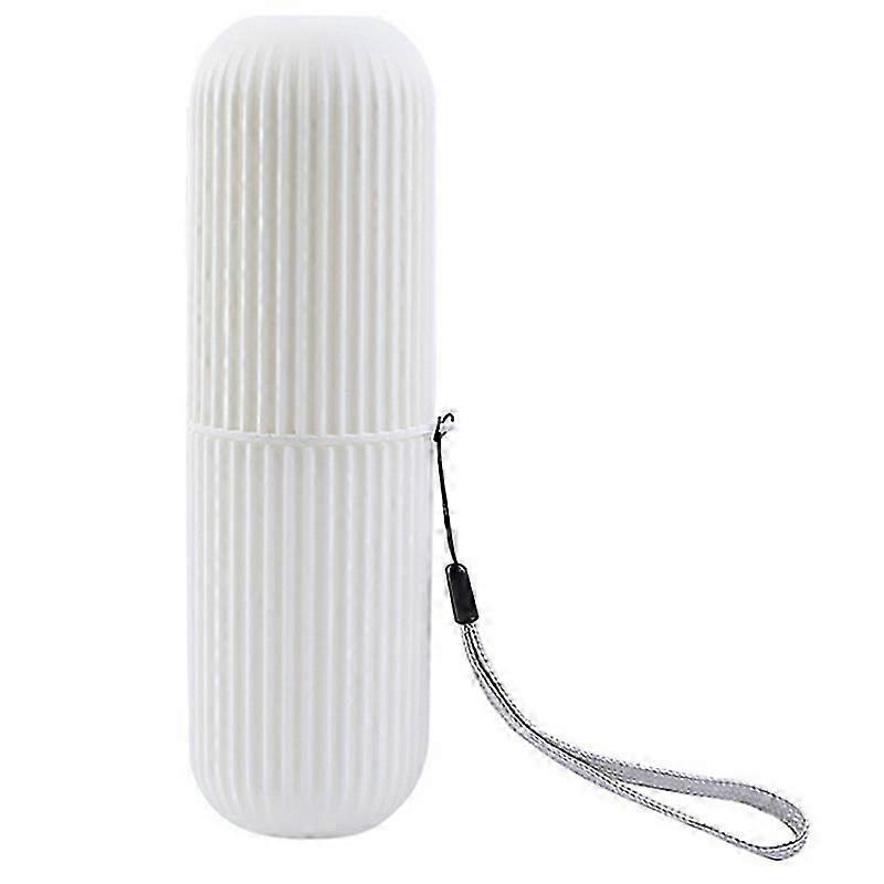 Portable Toothbrush Kits Case Toothpaste Cup Holder Storage Box White