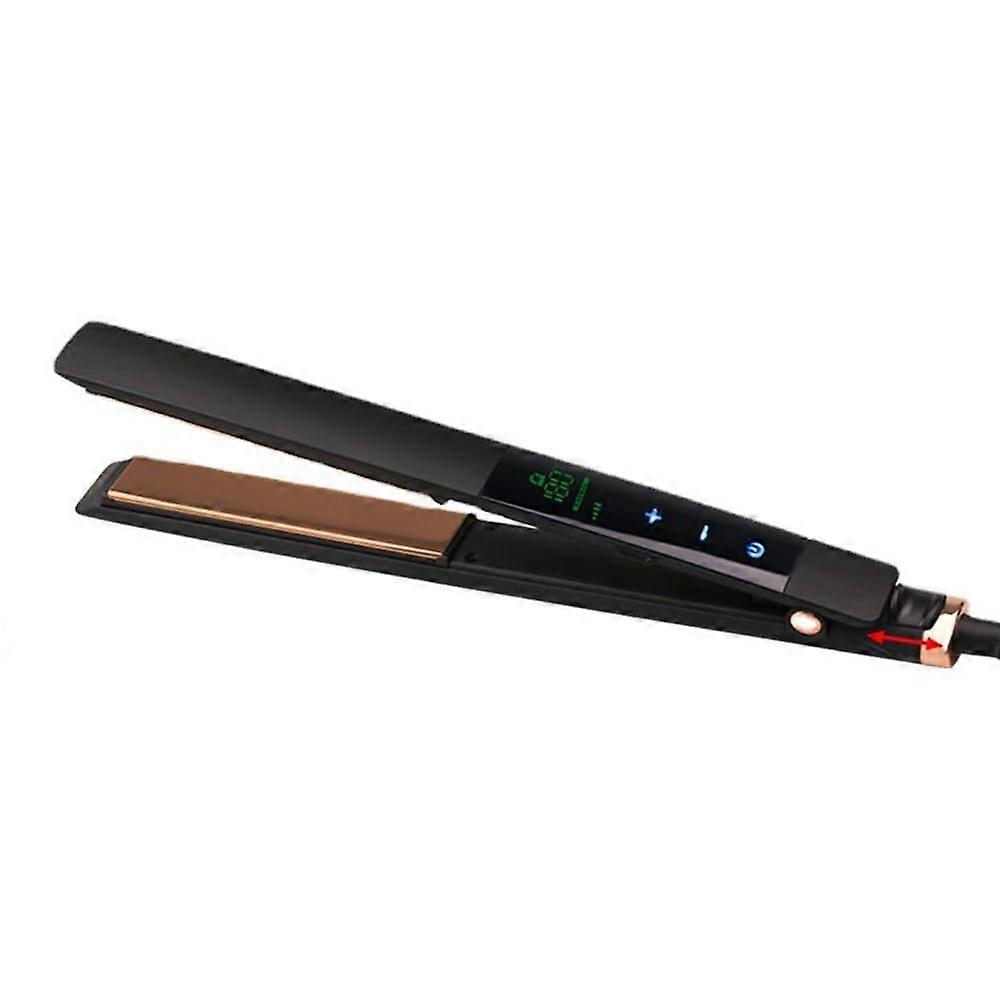 Professional Hair Straightener with LCD Temperature Control, Ceramic Dual Function Styling, Black