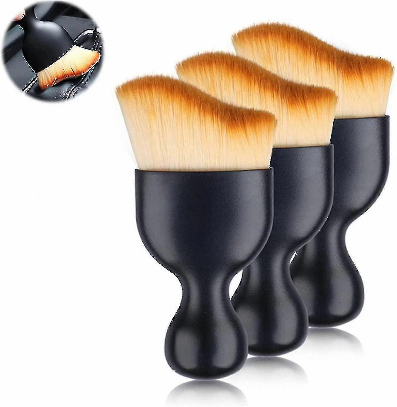 3-Pack Car Cleaning Brush, Interior Detailing Tool for Auto Maintenance