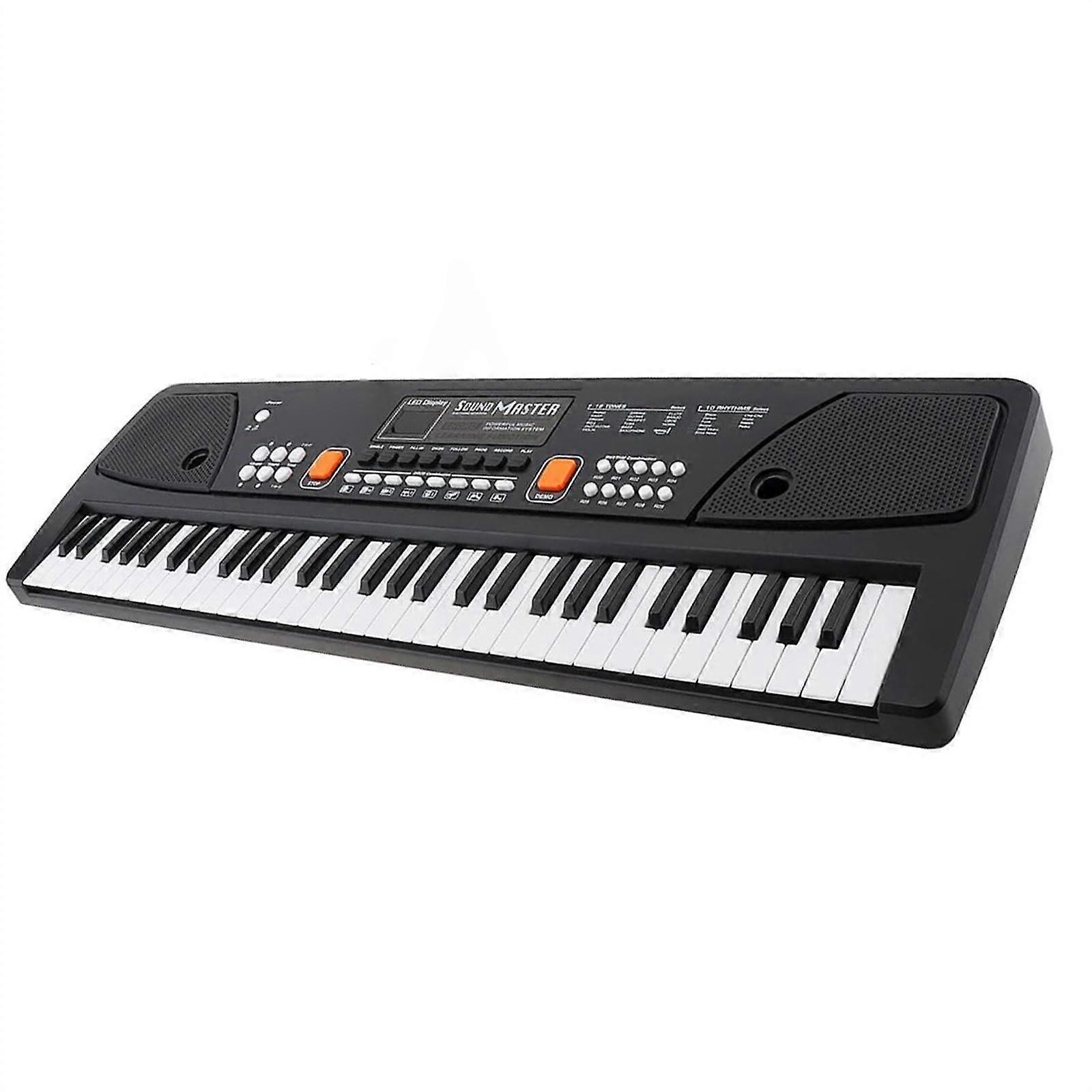 61 Keys Electronic Keyboard Piano with Microphone for Beginners, Multiple Tones and Rhythms