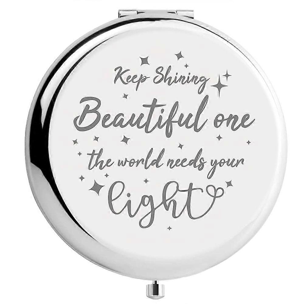 304 Stainless Steel Customization Mirror Flat Round with Word Star Pattern 70x65mm