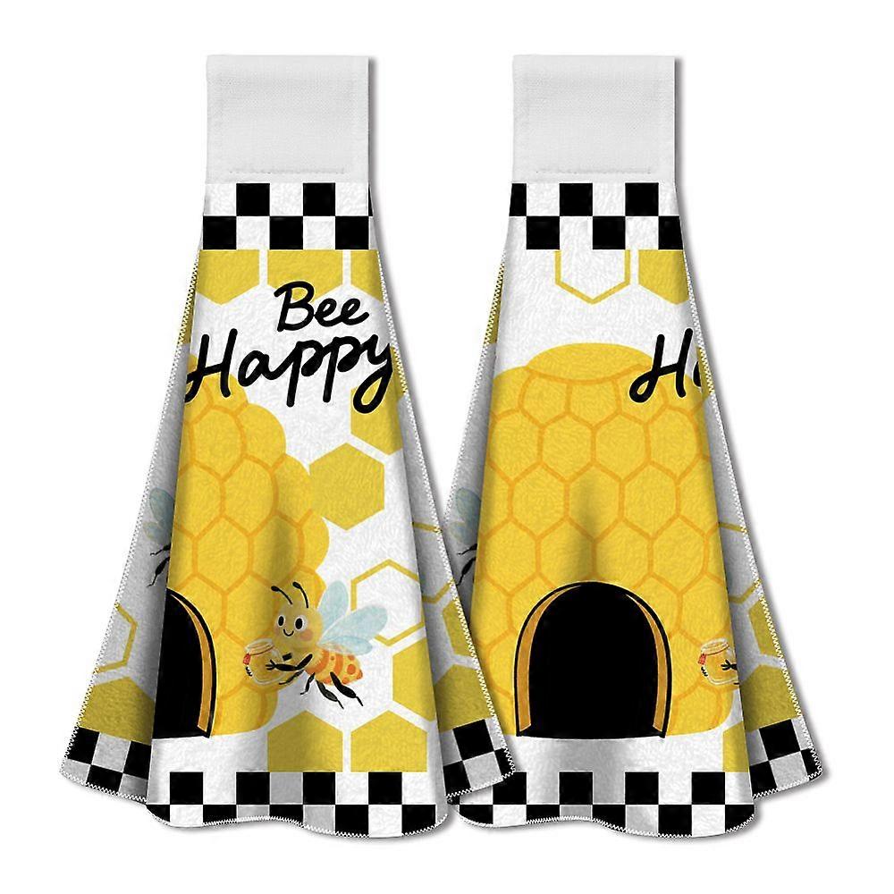 Microfiber Hanging Towel for Kitchen Honeycomb 345x315mm 2pcs/set