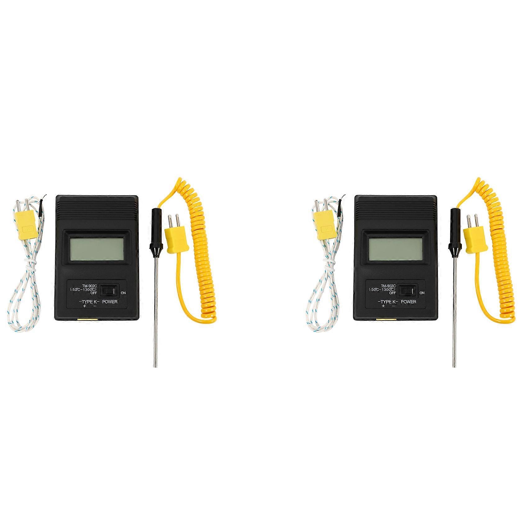 2X TM-902C(-50 Celsius to 750 Celsius) Temperature Meter TM902C Digital K Type Thermometer Sensor