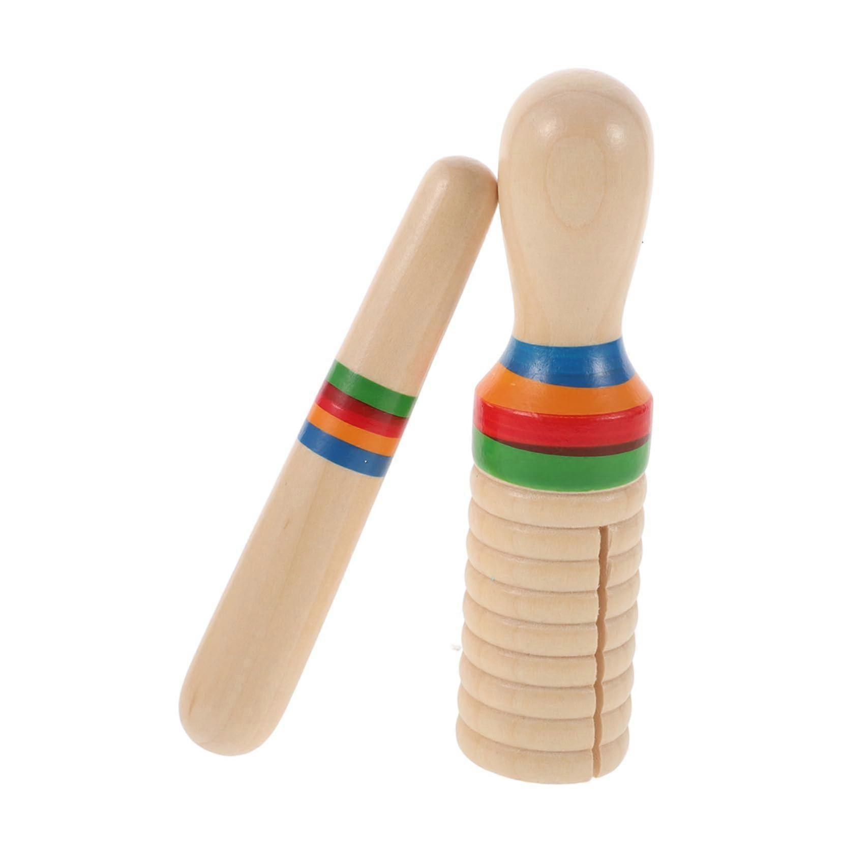 Wooden Percussion Instruments Set for Kids with Mallet, Clear Tone, Rhythm Skill Development