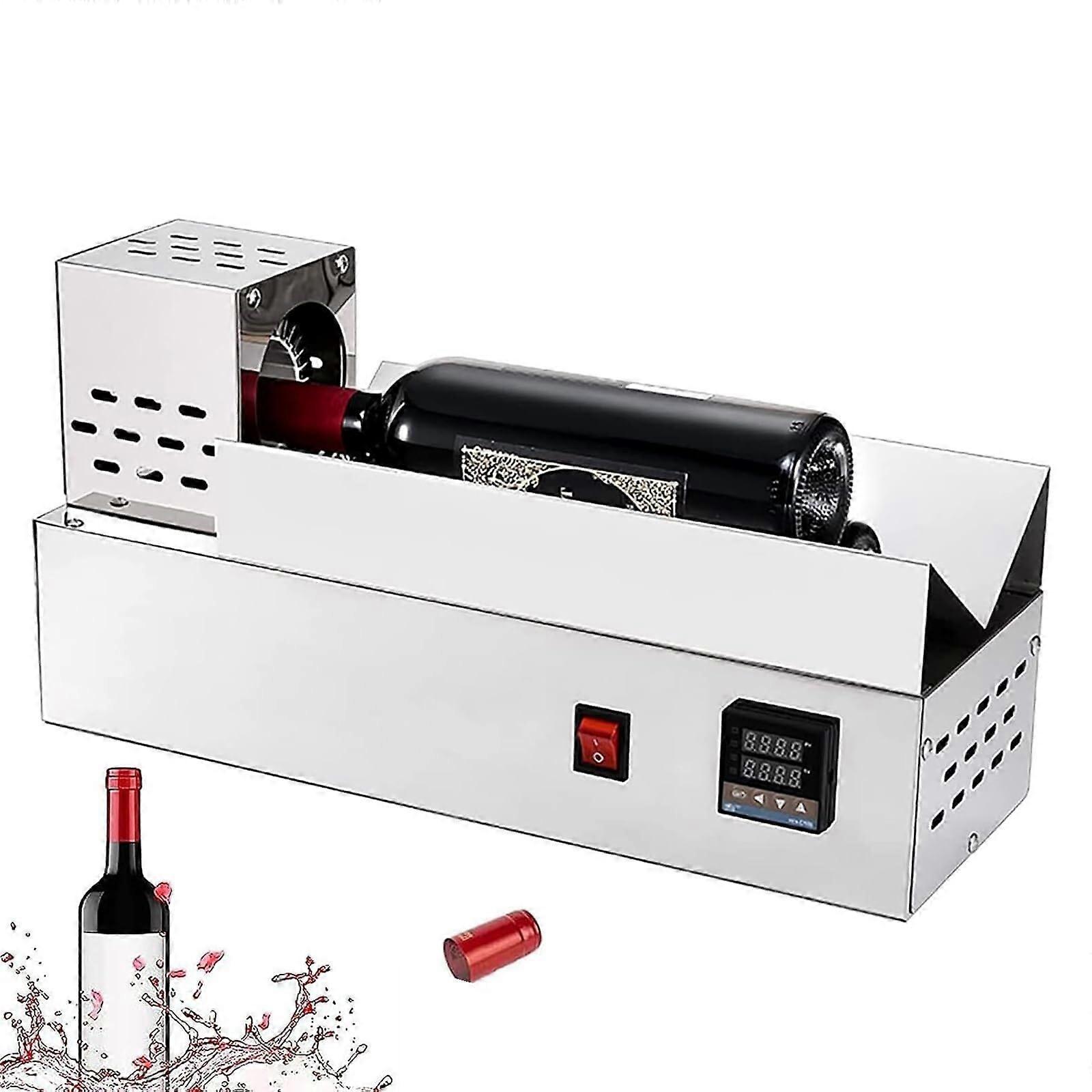 Bottle Cap Heat Shrinking Machine with Adjustable Temperature for Wine Sealing, Stainless Steel