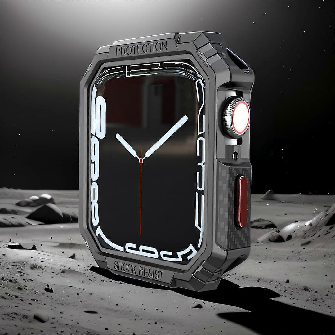 41mm Screen Protector and Rugged Case with Red Button, ScratchResistant Cover for Apple Watch