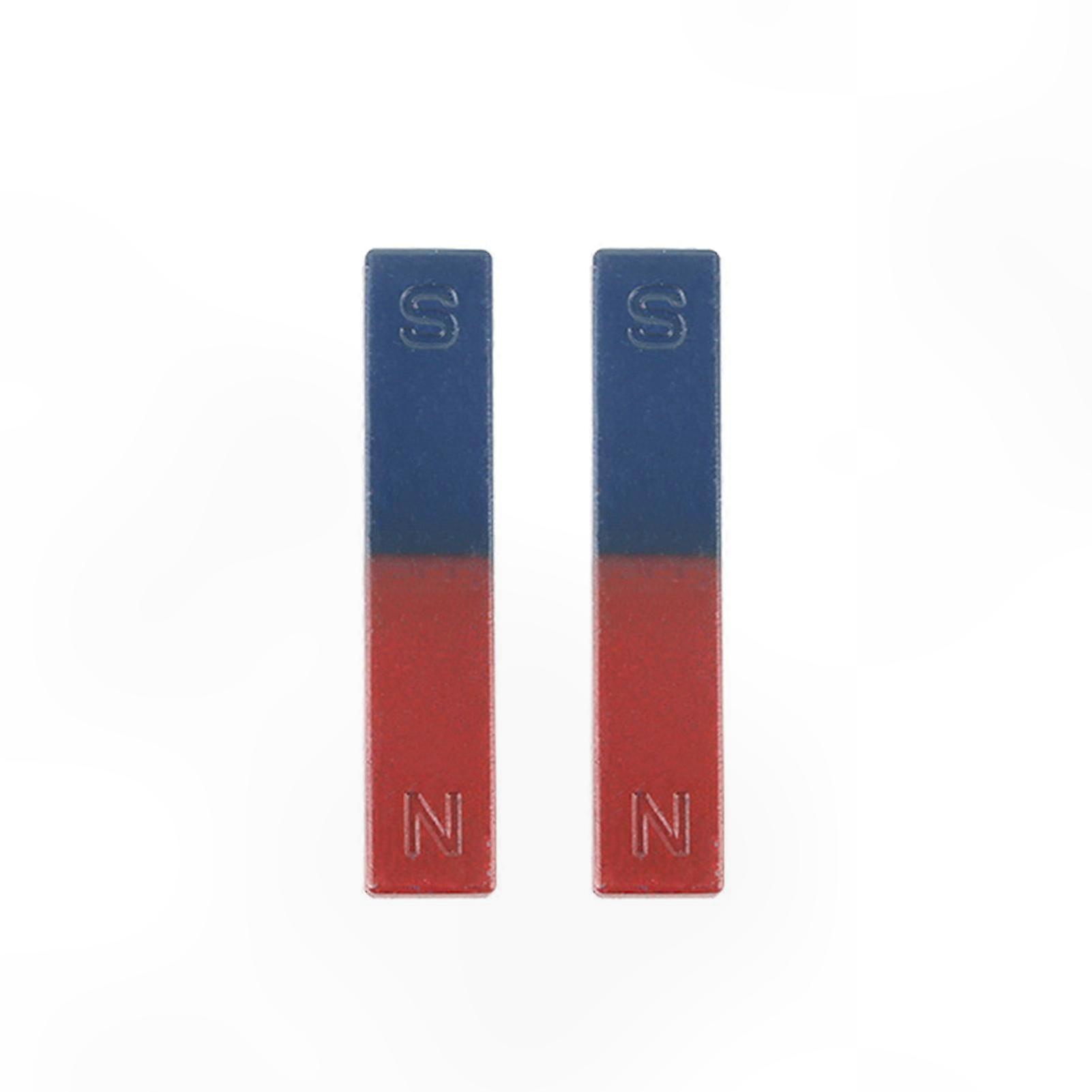 2Pcs Magnetic Bar Set - 36/70/110/180mm Red Blue for Science Experiments & Field Exploration