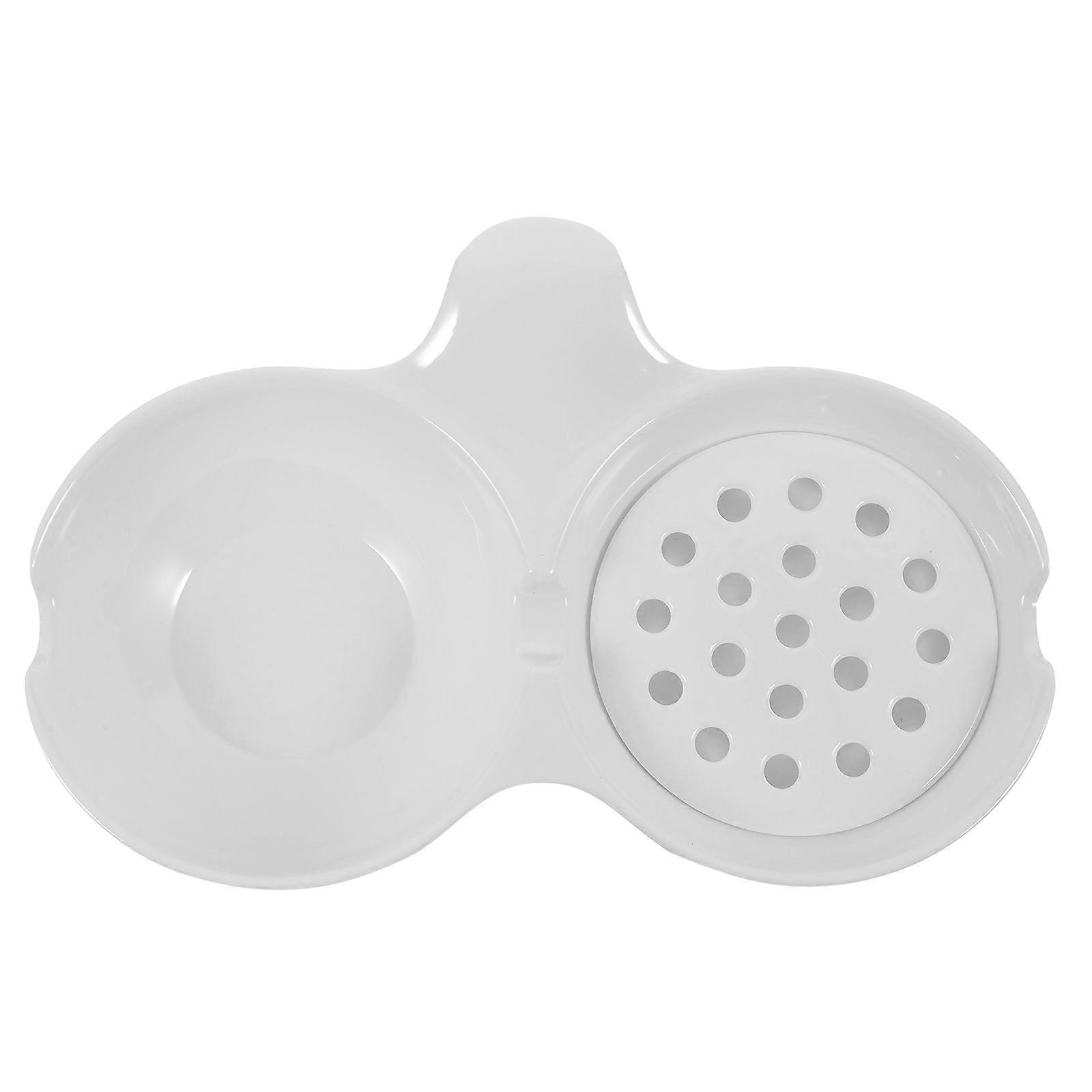 Blue Sauce Dipping Plate for Double Compartment Use 1Pcs