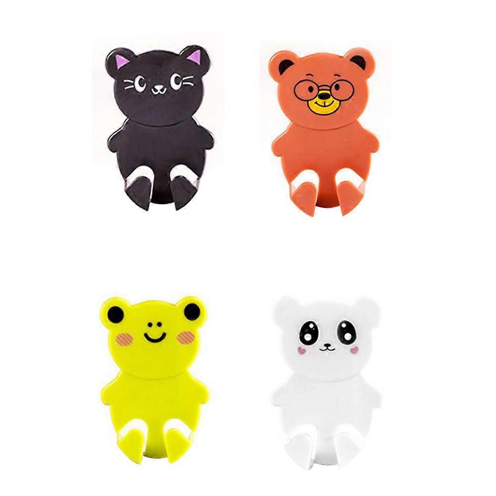 Cartoon Plug Hook Power Plug Hook for Holding Use 4Pcs Assorted Color Wall Rack