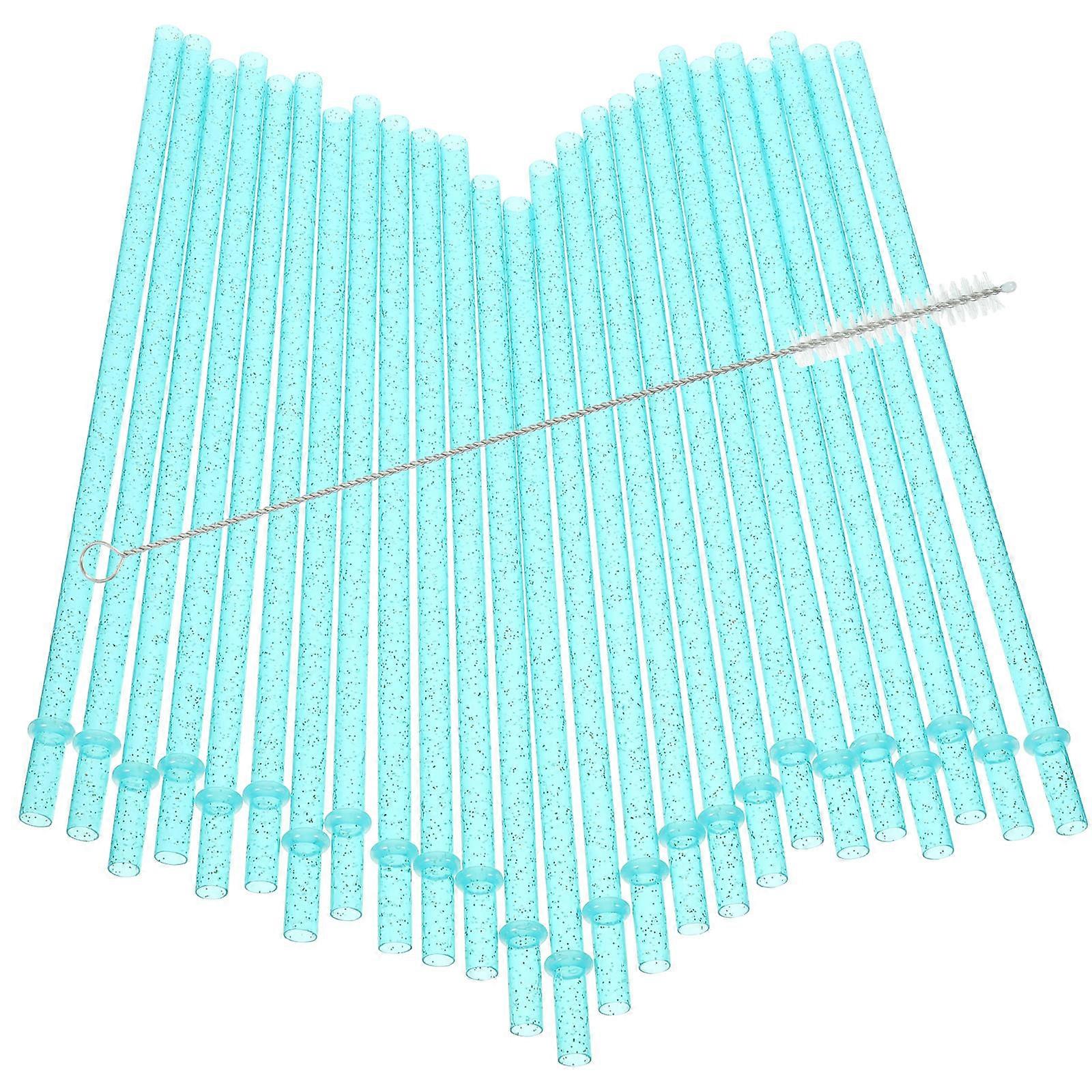 Party Reusable Straws Colored Straws for Drinking 25Pcs Green Set