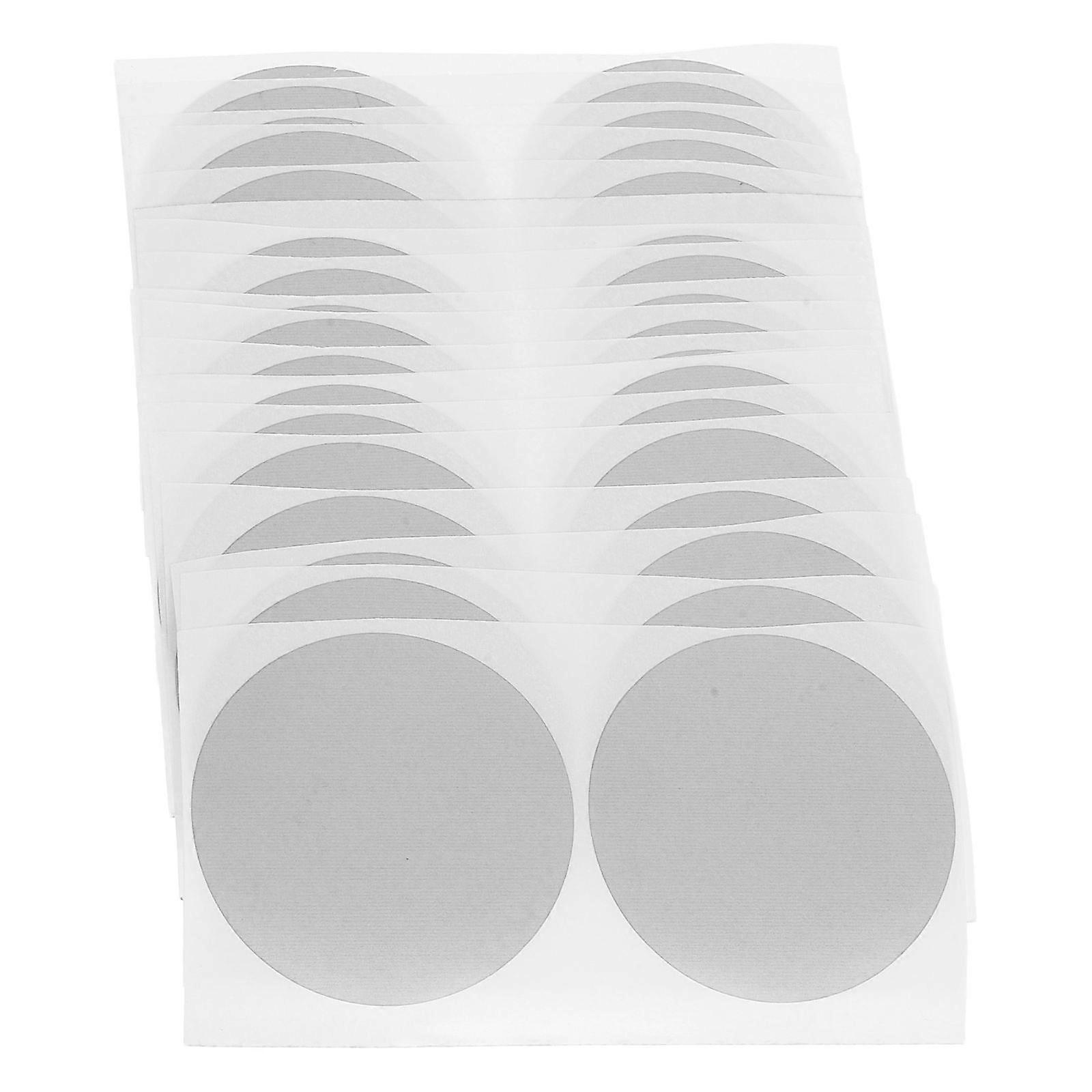 Scratch Off Cards Round Stickers for Party 20 Sheets Silver DIY Fun