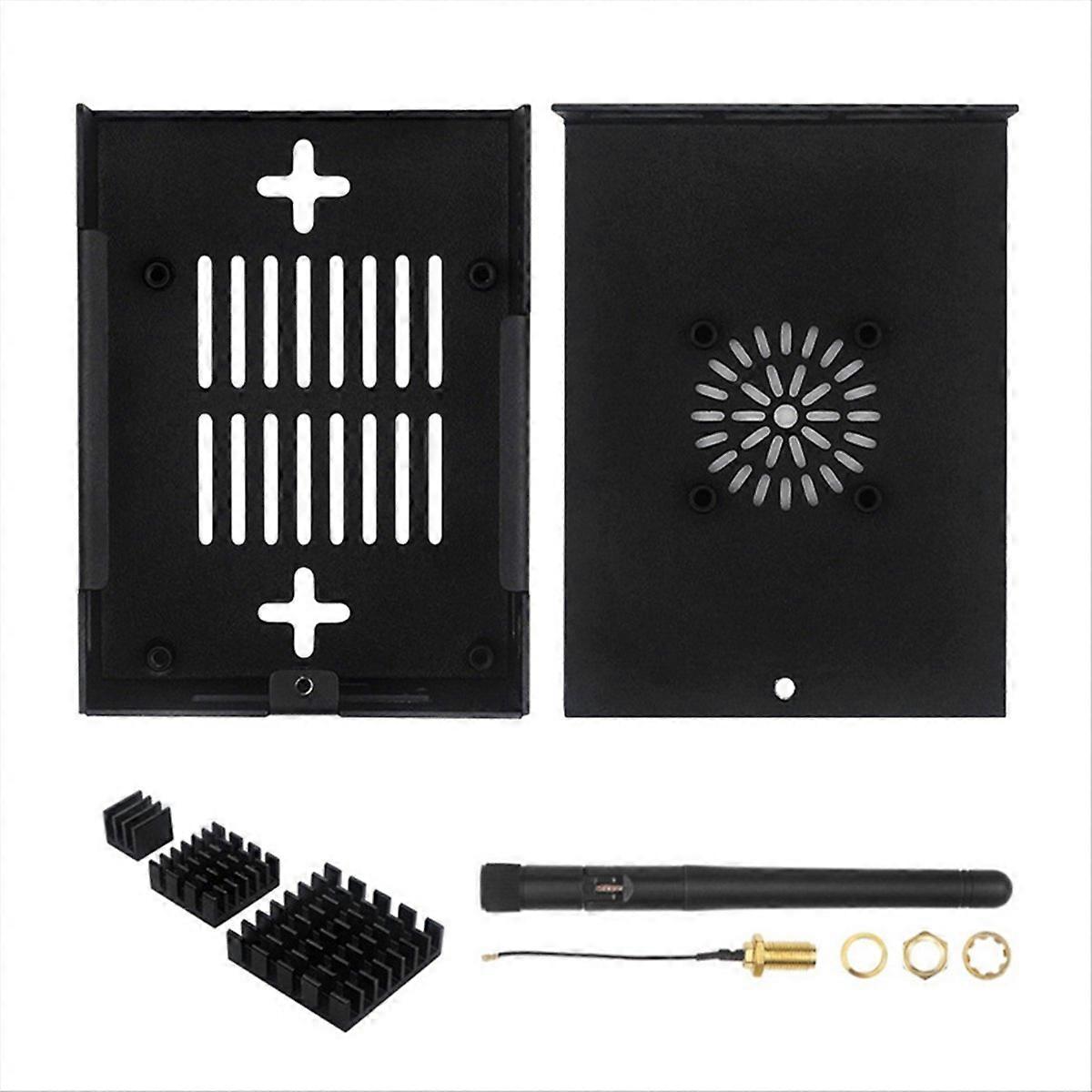 For 5 Max Metal Case with Cooling Fan Protective Shell
