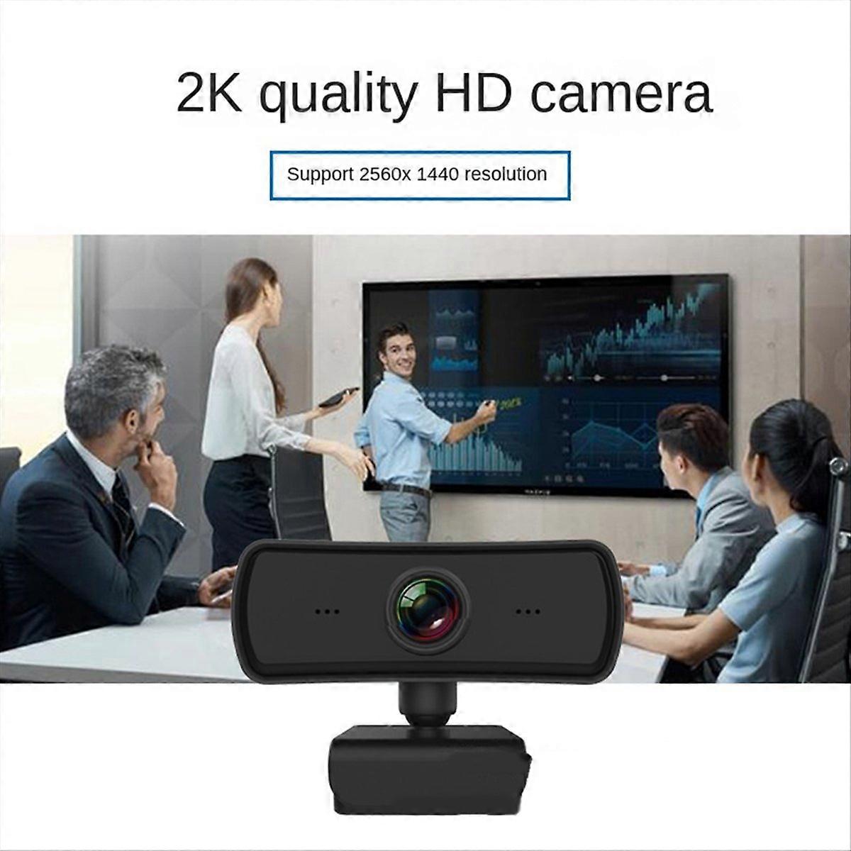 Webcam 2K USB HD avec cache de confidentialité