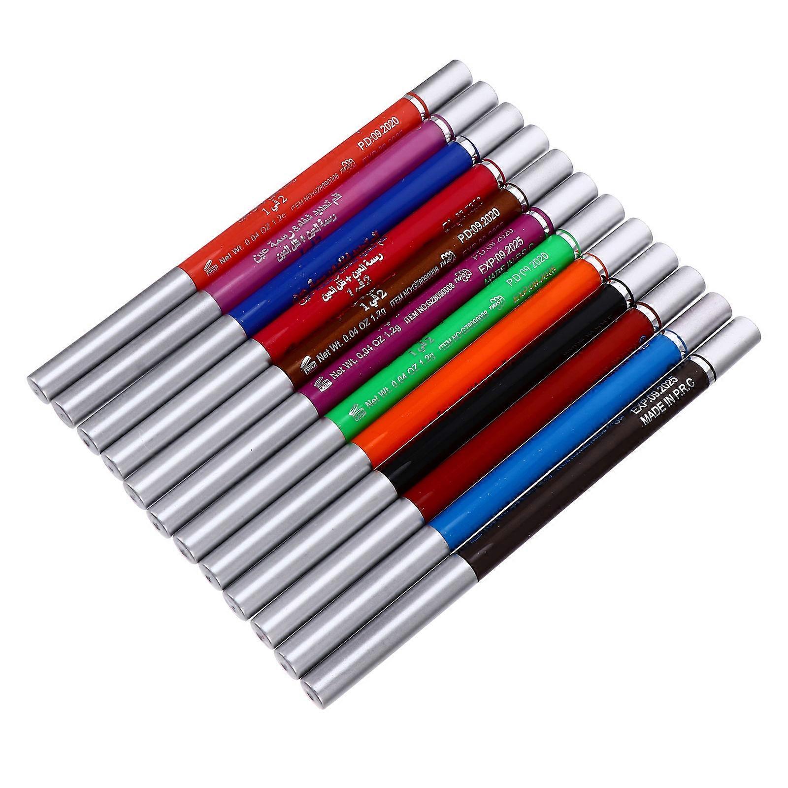 Auto-Rotating Liners Eye Liner Kit for Makeup 12Pcs Multicolor Set