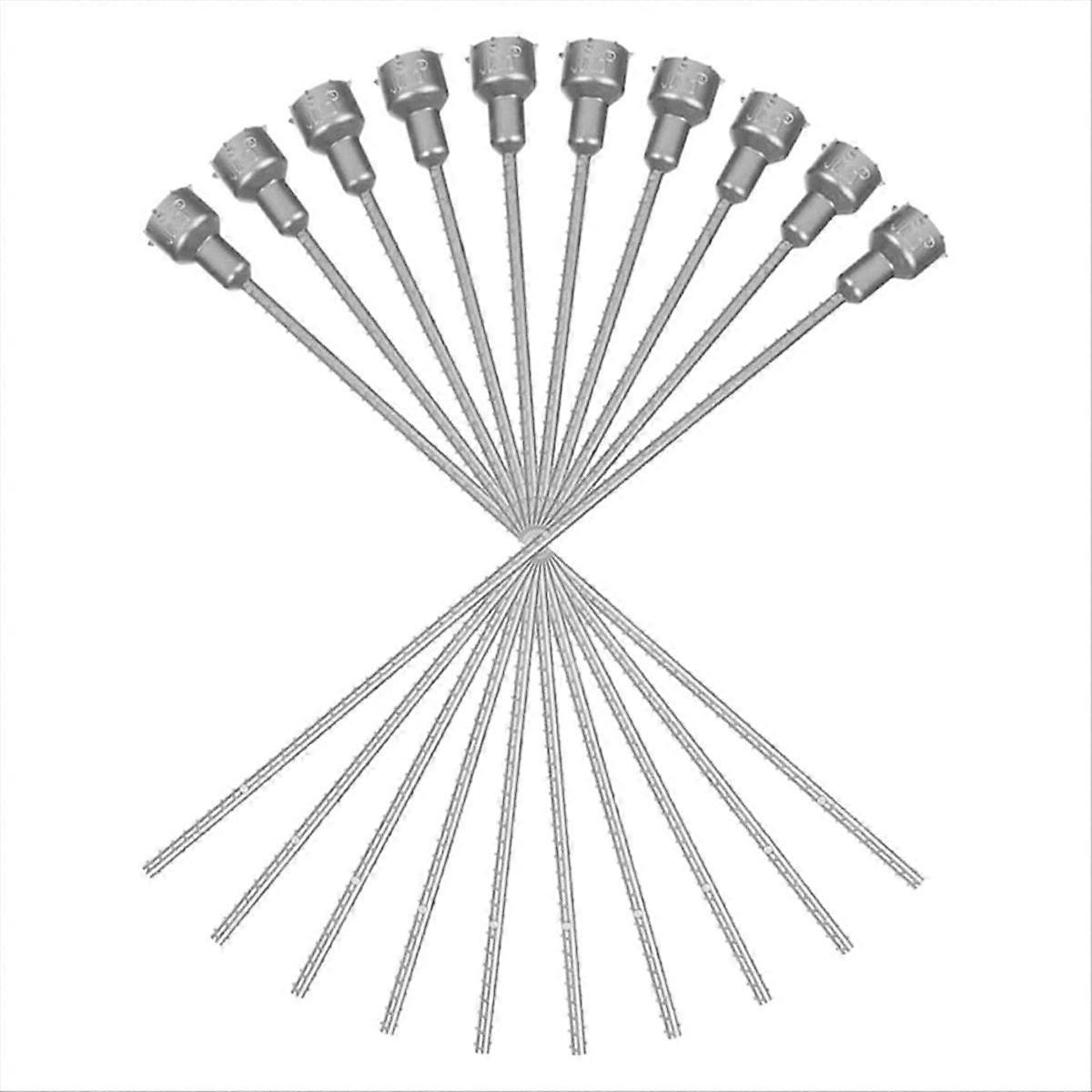 10pcs Flower Extension Pole Plastic Flower Stems,Silver