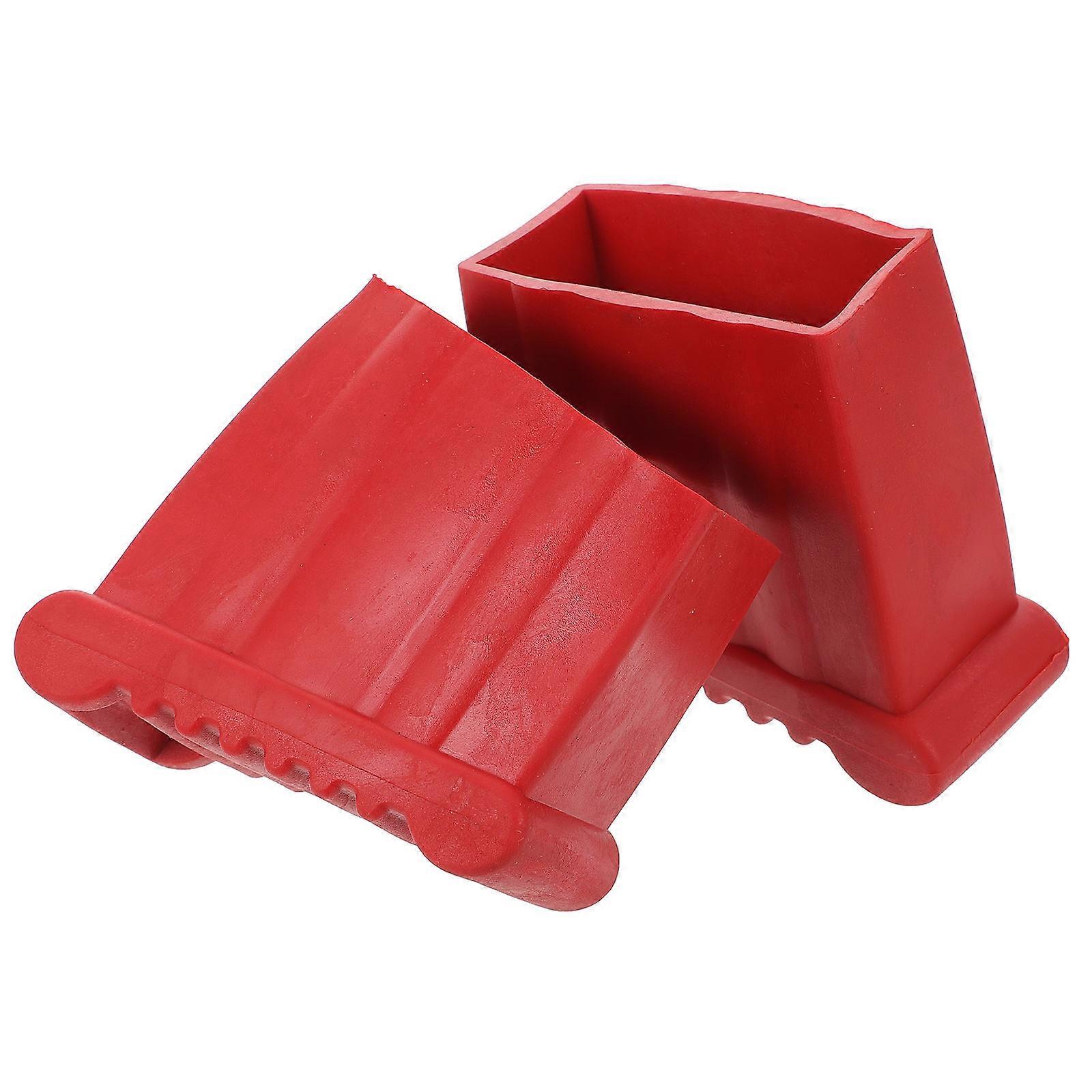Replacement Rubber Feet for Step Ladders Easy to Install Rectangular Shape 2Pcs