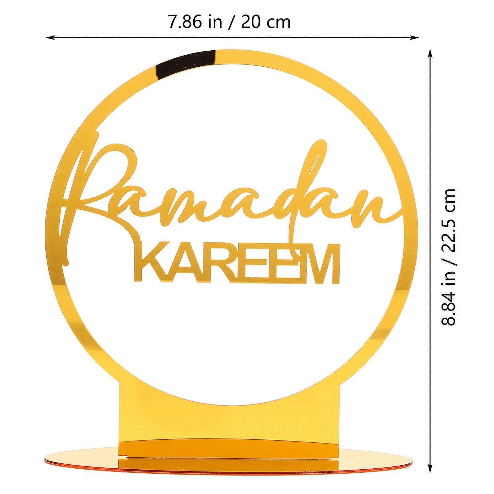 Acrylic Eid Decorations Moon Ornament for Ramadan Mubarak