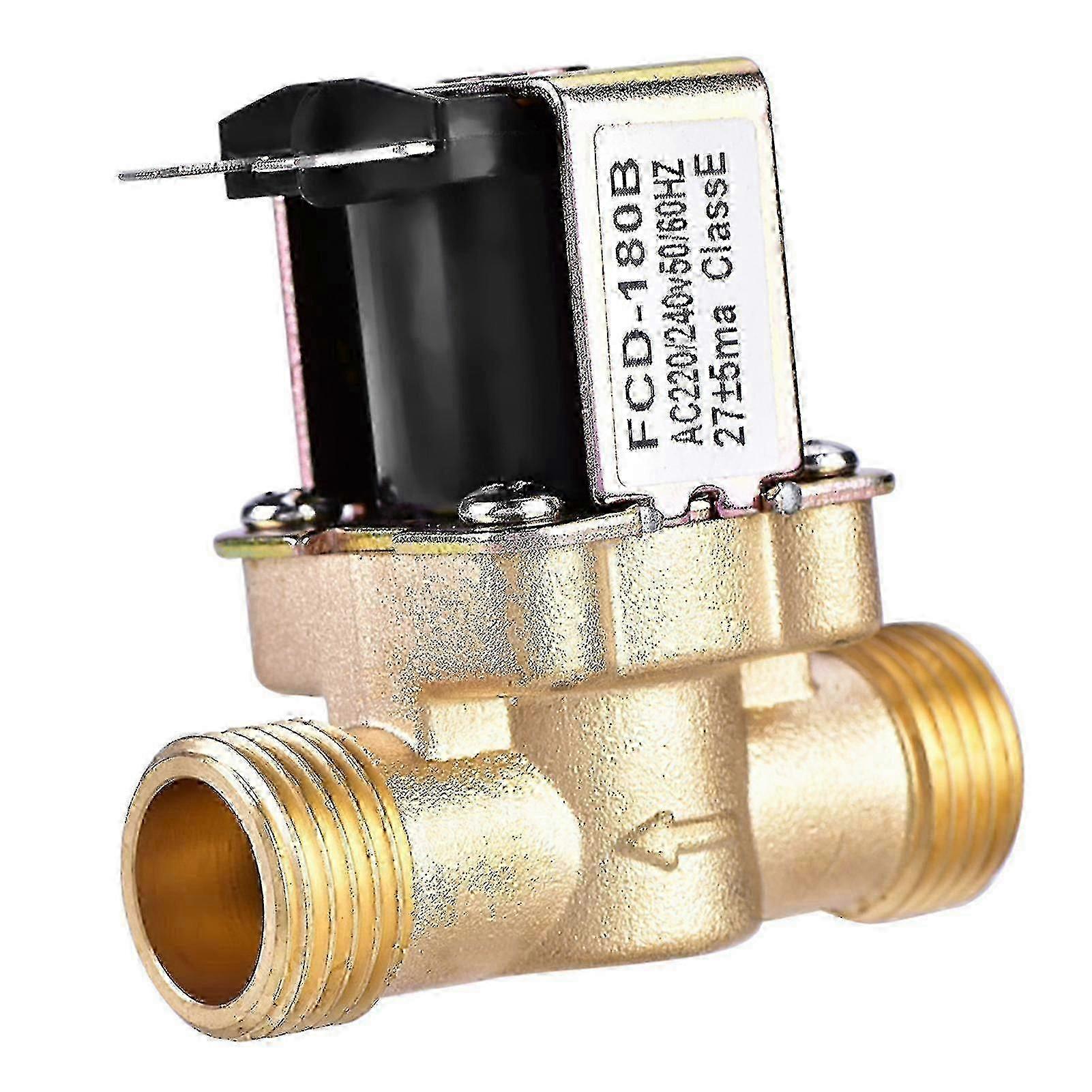 Électrovanne 1/2" pour eau AC 220V laiton normalement fermée