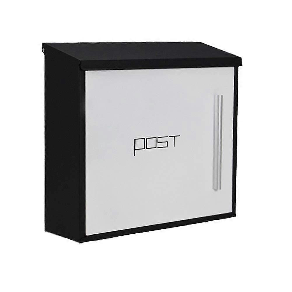 Wall Mounted Lockable Post Box Slim Weatherproof Anthracite Mailbox for Outdoor Letter Security