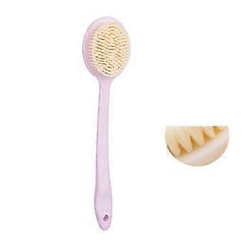 Curved Handle Shower Brush, 2-Pack Exfoliating Scrubber for Body Oil & Dead Skin Removal, Bath & Back Cleaning for Adults, Assorted Colors