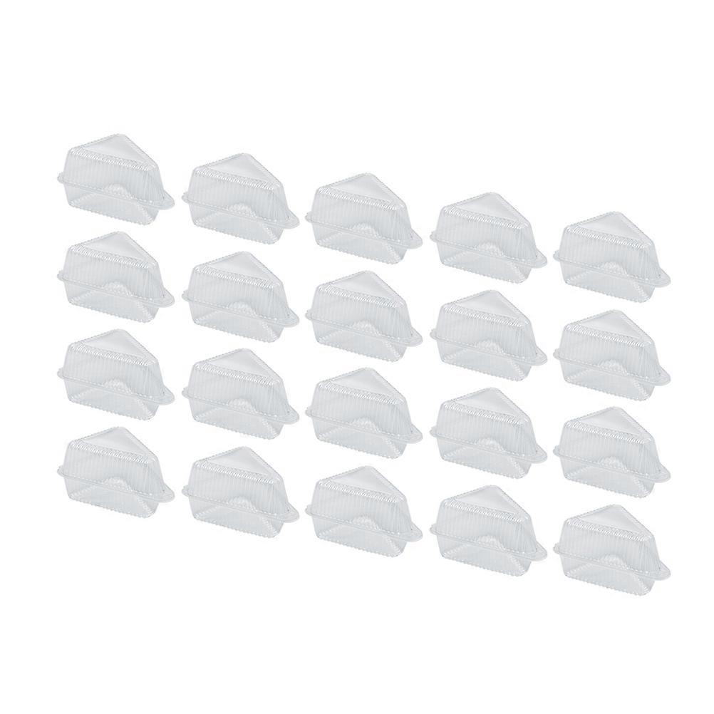 25Pcs Small Triangle Cheesecake Boxes Slice Cake Containers Triangle Pie Holders