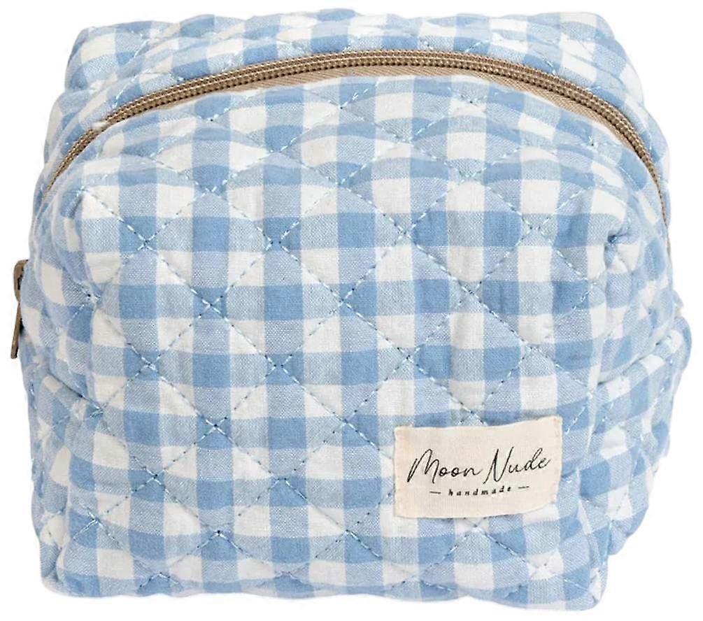 Moon Nude Azure Mini Makeup Bag - Blue/White