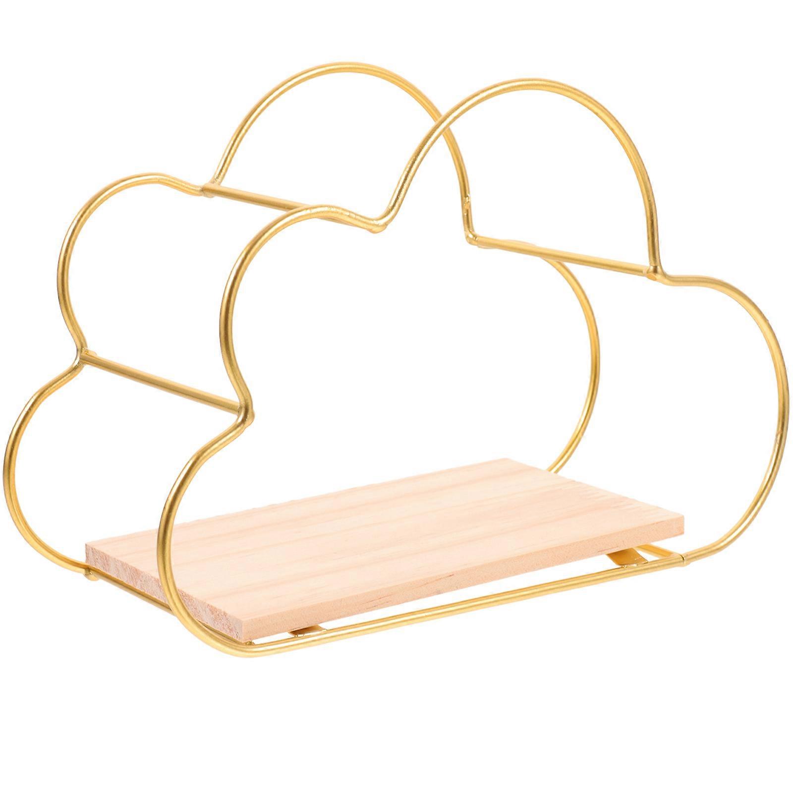 Wall Decor Rack Floating Shelf Cloud Shaped for Storage