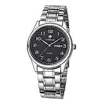 Men's Easy to Read Stainless Steel Watch with Calendar, Waterproof