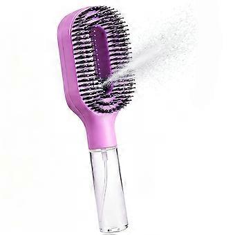 Electric Water Spray Hair Brush Anti-Frizz Misting Detangler Comb with Nano Mist - One-Click Hydration for Dry Winter Static, Messy Morning Routine