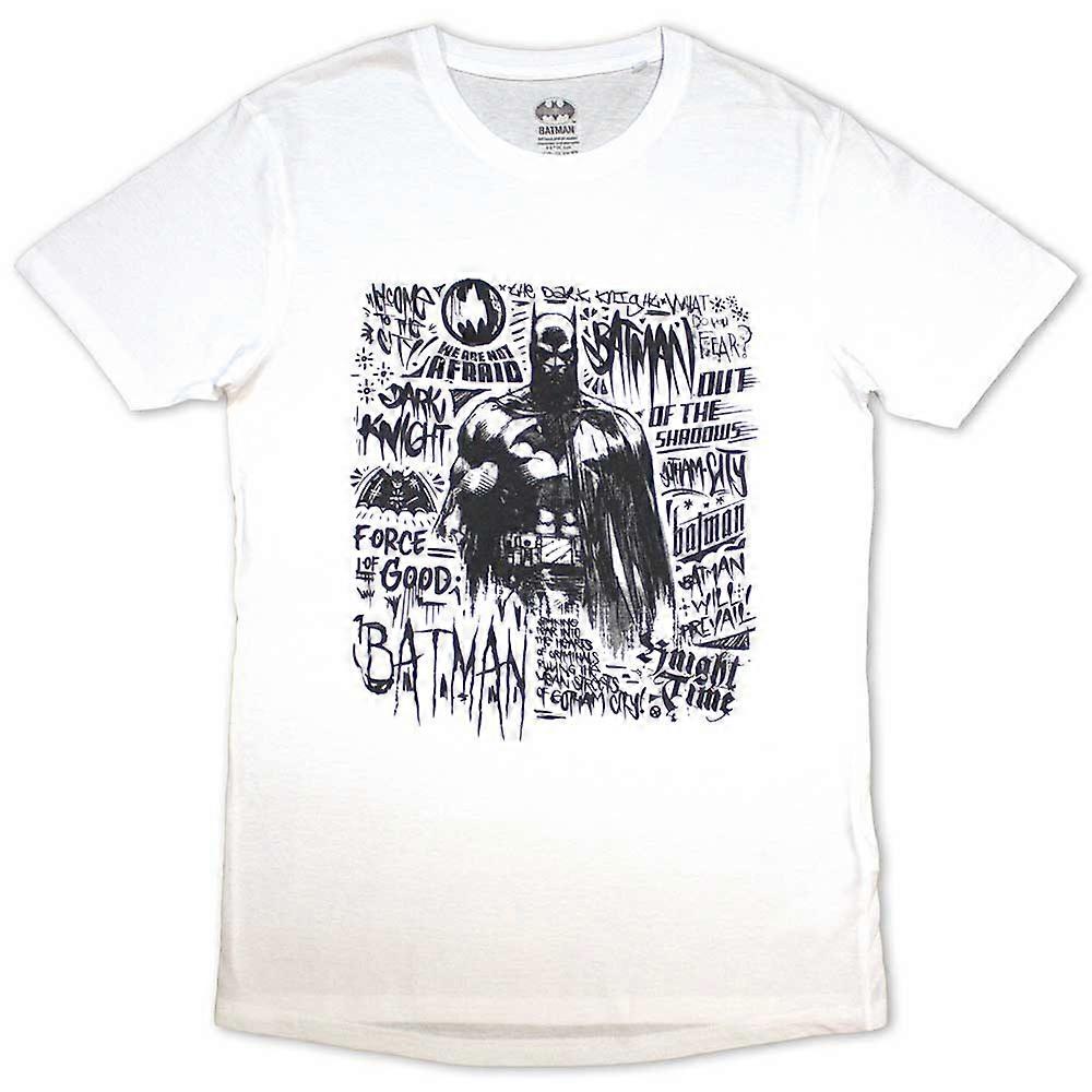 DC Comics Unisex T-Shirt: Batman - Scribbler