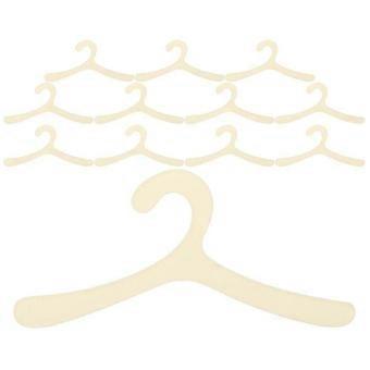 Cabides de plástico duráveis para cães e gatos de pequeno porte, conjunto com 12 peças, ideais para roupas de animais de estimação.