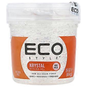 Eco Style, Styling Gel, Max Hold, All Hair Types, Krystal, 16 oz (454 g), 4-Pack