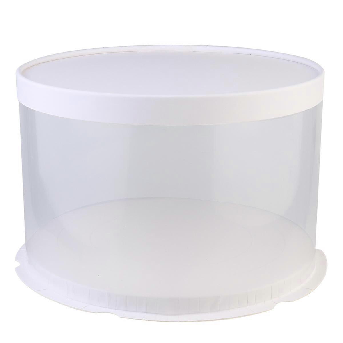 Cake Baking Plastic Boxes Cake Box for Packaging 1Pcs White Paper Lid
