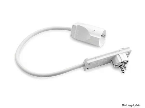 Connecting cable with flat plug, plug, L 2000 mm, white