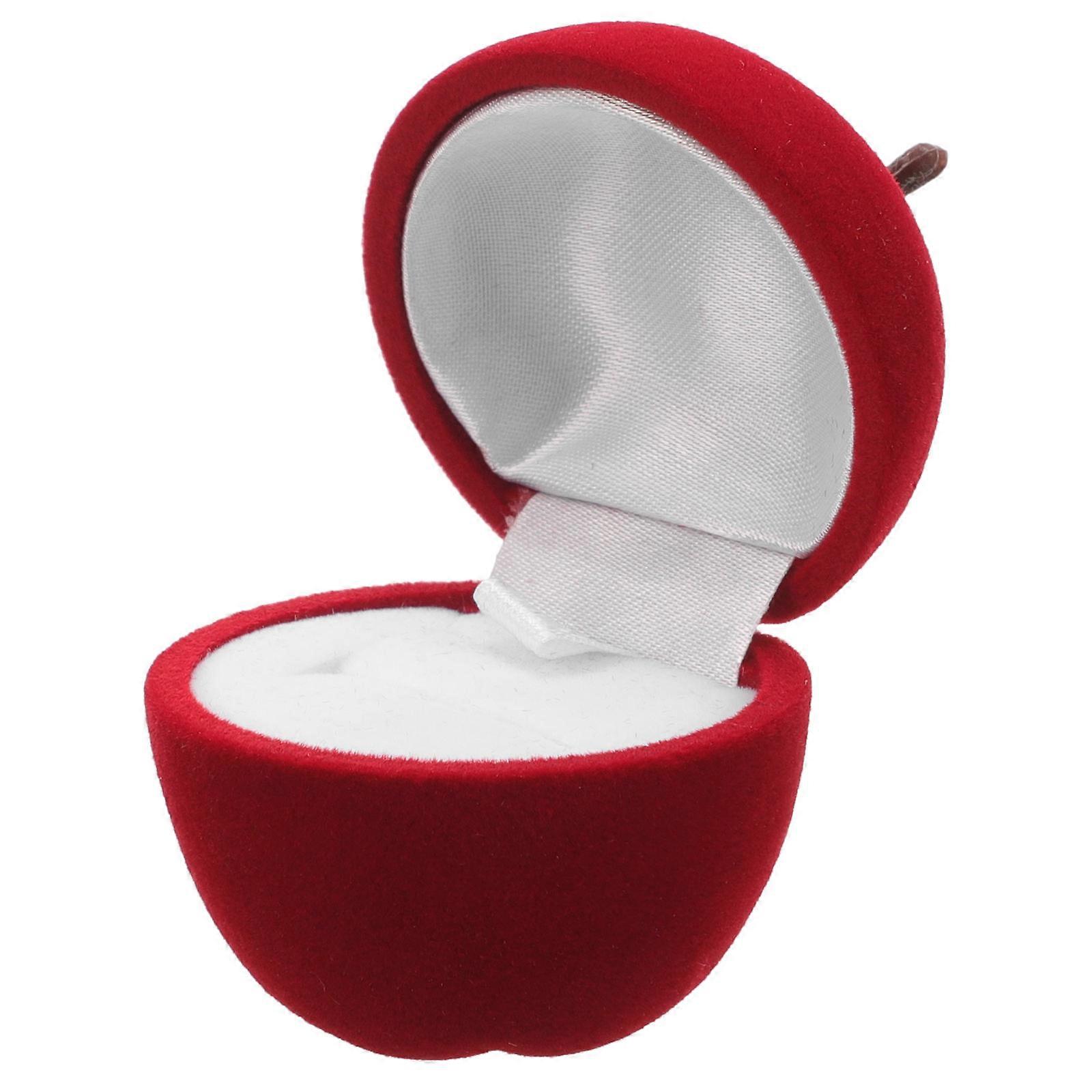 Engagement Ring Box for Storage Red Plastic Ring Container