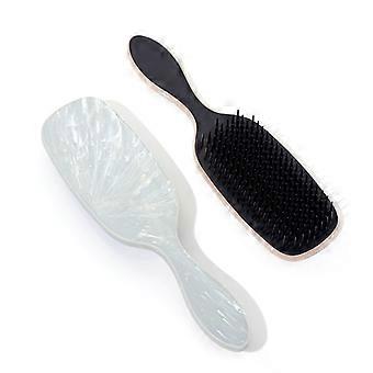 1pcs Marbled Soft Tooth Comb Anti-static Hair Brush Handle Entangle Detangling Comb Shower Massage Comb Salon Hair Styling Tools