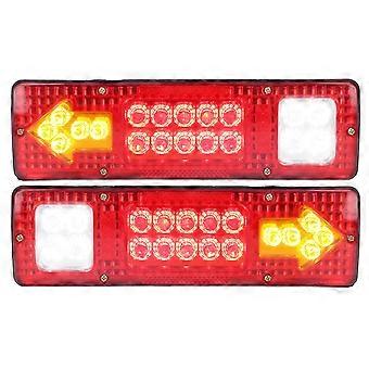 2pcs LED Taillights 12V High Brightness Universal Turn Signal Lamp for Trailer Trucks Caravans Boats Campers