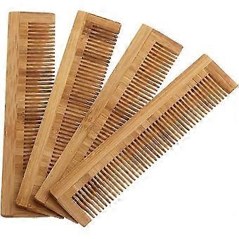 Xqday 4 Pz Pettine di legno Pettine per capelli Pettine Massaggio Pettine Eco Friendly Zero Rifiuti Bambù Fatto a mano