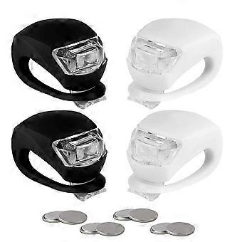 Ensemble de lumière de vélo LED, Vélo LED Lumières de vélo Avertissement d’urgence avant arrière Veilleuse 6pcs