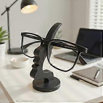 Glasses Holder Stand with Side Face Design, Modern Minimalist Eyeglass Desk Rack for Nightstand Office Bedroom