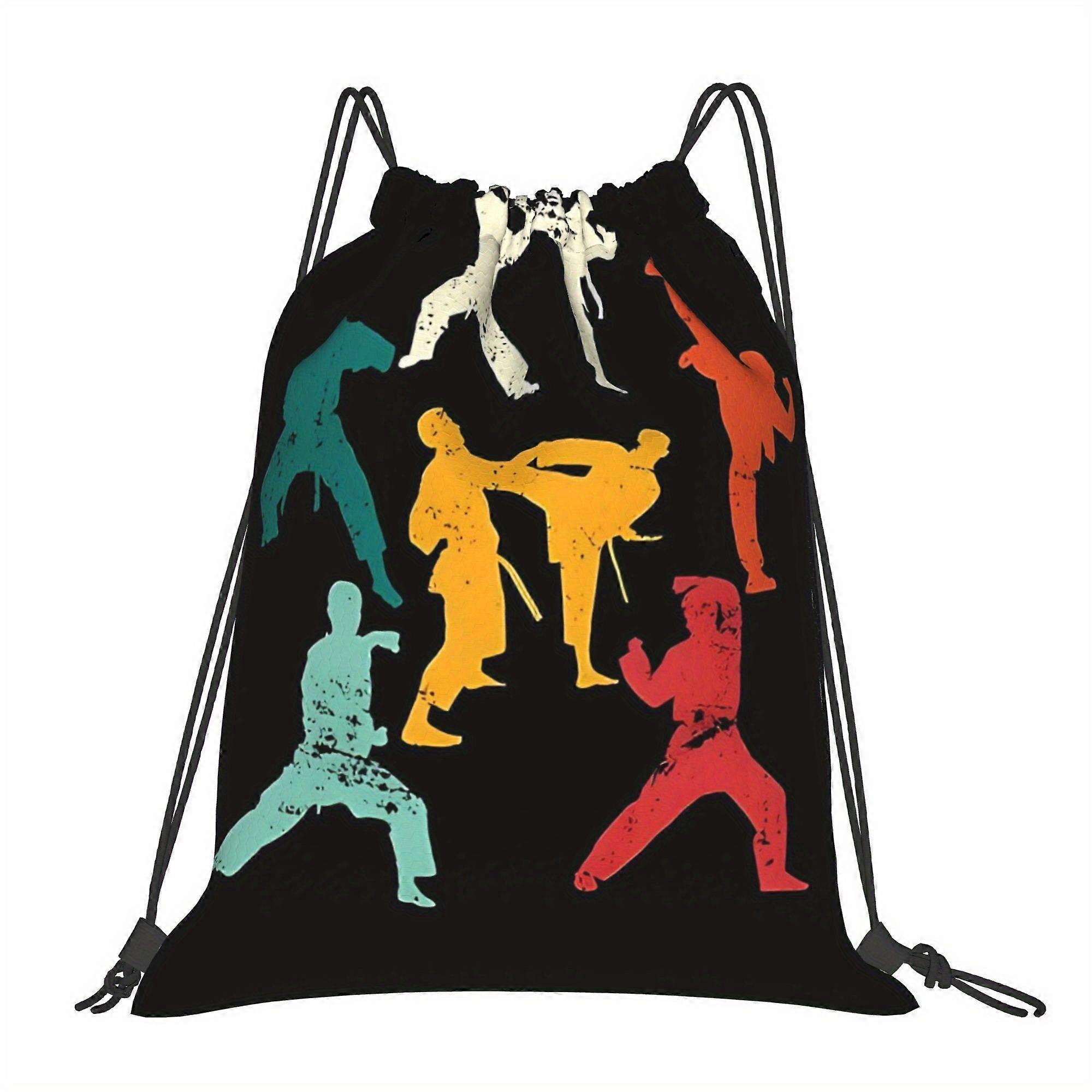 Karate Boxer Drawstring Bag-Eazqw