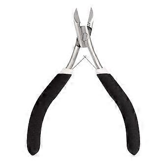 Cuticle Nipper, Stainless Steel Nail Clipper Scissor, Non Slip Handle, 8 mm Blade, for Manicure Pedicure(Black)