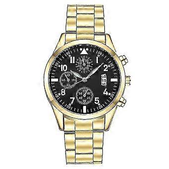 Kvartsi rannekello Klassinen Kalenteri Miesten Business Steel Watch