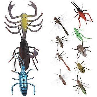 Insect Model Plastic Toys Set for Children with 12Pcs Assorted Colors