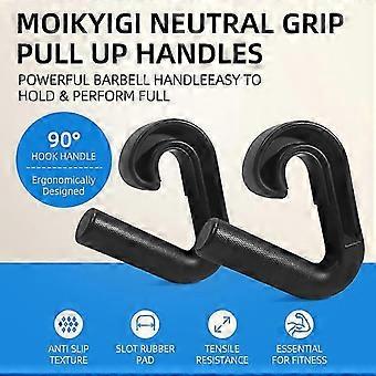 Bar and Resistance Band Exercises: Pull-Up Handle Pair with 90° Neutral Grip